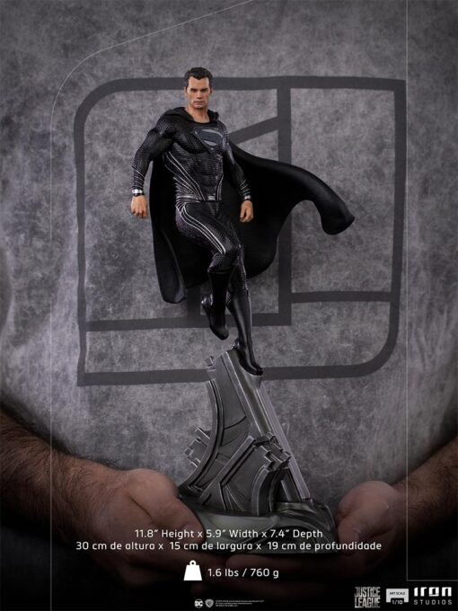 Superman Black Suit Art Scale 1/10 – Zack Snyder’s Justice League By Iron Studios - Image 2