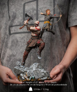 Alternative view of Kratos and Atreus BDS Art Scale 1/10 – God of War