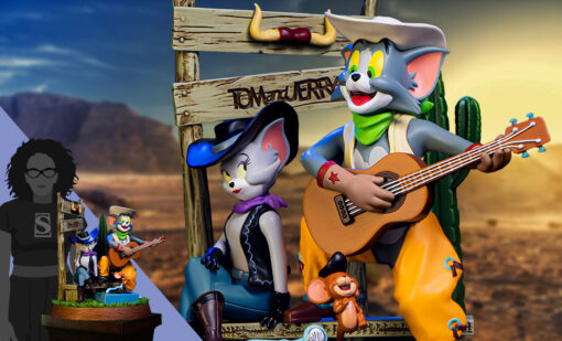 Tom and Jerry Cowboy Statue by Soap Studio - Image 2