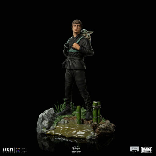 LUKE SKYWALKER AND GROGU TRAINING BOOK OF BOBA FETT 1/10 SCALE STATUE BY IRON STUDIO - Image 6
