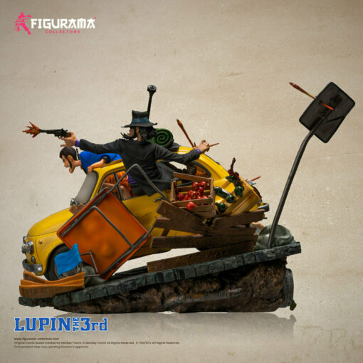 LUPIN THE 3RD - LUPIN, JIGEN, & FUJIKO ELITE DIORAMA STATUE BY FIGURAMA COLLECTORS - Displayed piece - Image 7