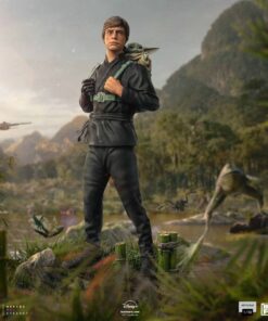 LUKE SKYWALKER AND GROGU TRAINING BOOK OF BOBA FETT 1/10 SCALE STATUE BY IRON STUDIO - Image 3
