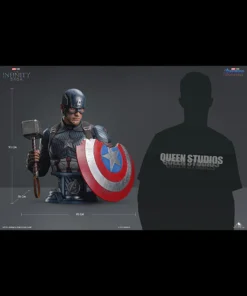 Alternative view of MARVEL Captain America Life-size Bust By Queen Studio