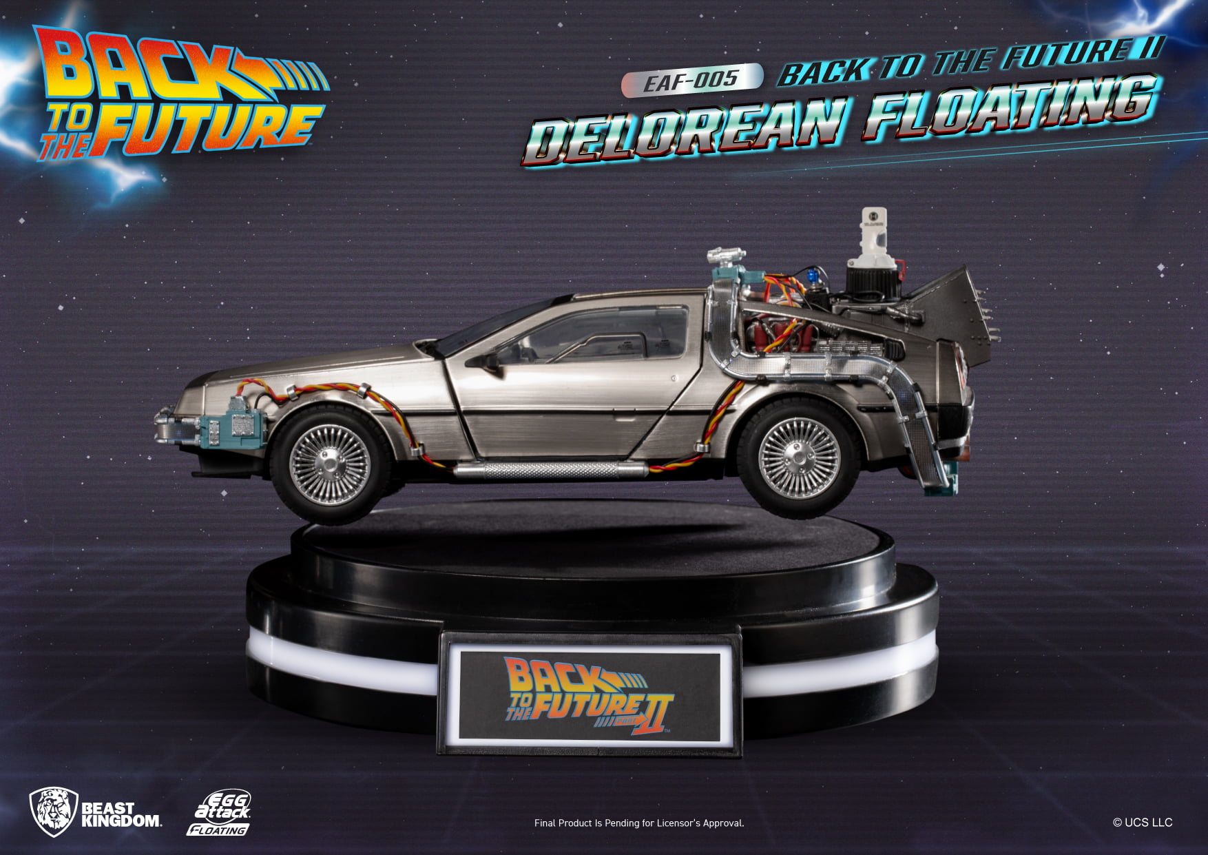 Back to the Future II Delorean Floating By Beast Kingdom