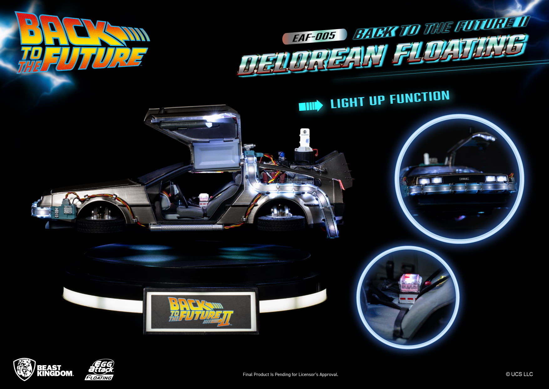 Back to the Future II Delorean Floating By Beast Kingdom - Image 3