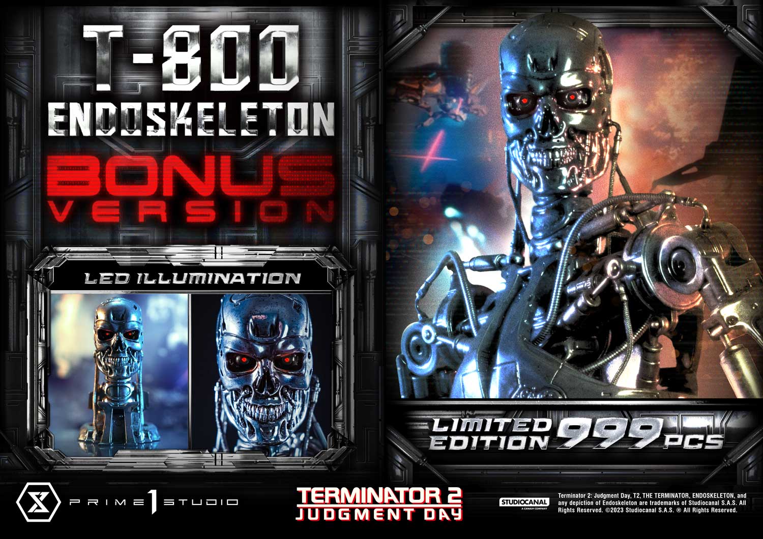 Terminator 2: Judgment Day T-800 Endoskeleton DX Bonus Version By Prime1Studio - Image 3