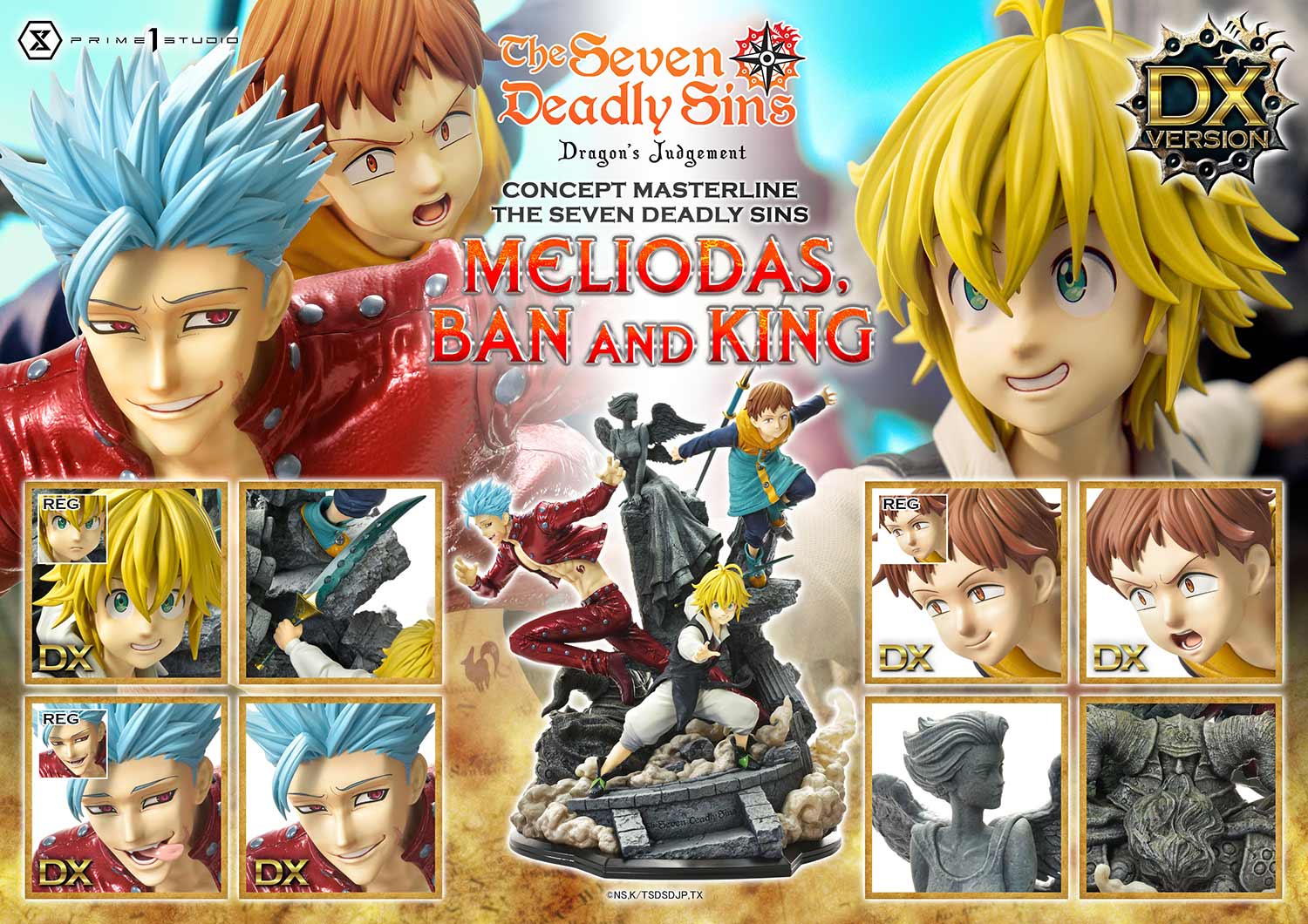 Concept Masterline The Seven Deadly Sins Meliodas, Ban and King - Prime1Studio - Image 9