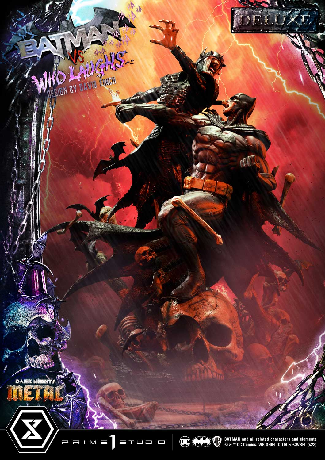 Dark Nights: Metal (Comics) Batman versus Batman Who Laughs (Design by David Finch) DX Bonus Version - Image 12