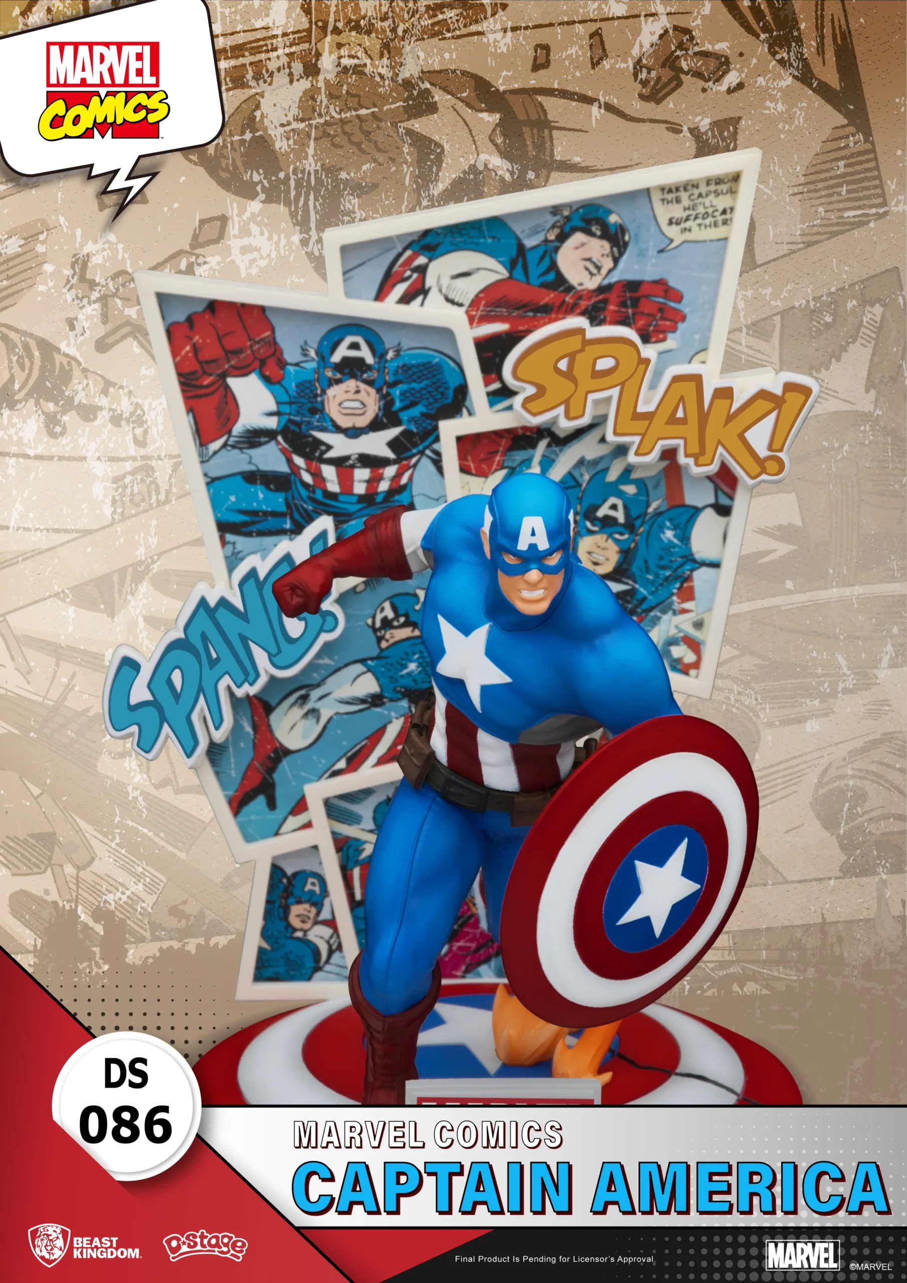 Beast Kingdom DS-086 Marvel Comics Captain America Diorama Stage D-Stage Figure Statue - Image 8