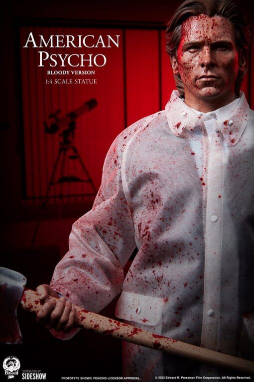 PATRICK BATEMAN BLOODY VERSION AMERICAN PSYCHO 1/4 STATUE BY PCS
