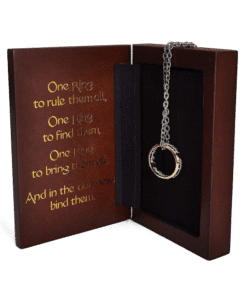 The One Ring – Etched Silver with Chain - Noble Collection