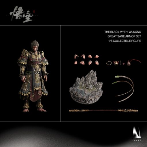 The Black Myth: Wukong Great Sage Armor Set Sixth Scale Collectible Figure By Inart - Image 6