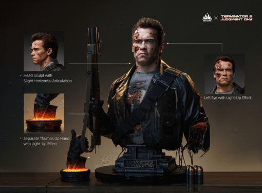 Queen Studios – T-800 Battle Damaged (Mechanical) Life-Size Bust - Image 17
