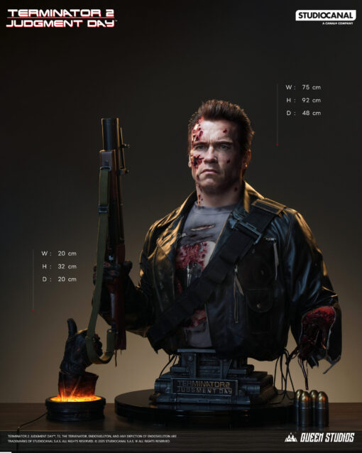 Queen Studios – T-800 Battle Damaged (Mechanical) Life-Size Bust - Image 6