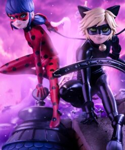 Statue Lady Bug and Cat Noir - Miraculous 10th Anniversary Signed Edition - Deluxe Art Scale 1/10 - Iron Studios