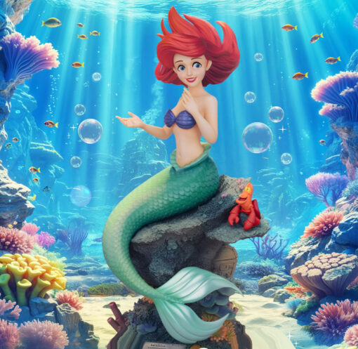  Ariel & Sebastian Statue - Master Craft - The Little Mermaid - Disney (Beast Kingdom) - Image 6
