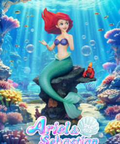  Ariel & Sebastian Statue - Master Craft - The Little Mermaid - Disney (Beast Kingdom) - Image 9