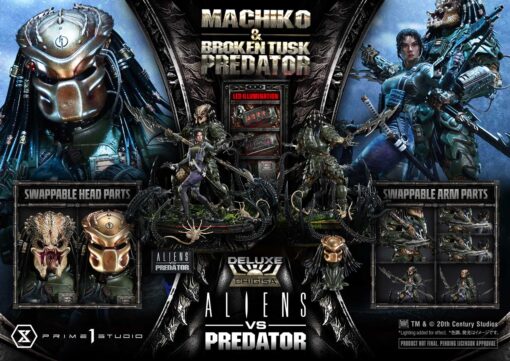 Ultimate Premium Masterline Aliens vs Predator (Comic) Machiko & Broken Tusk Predator Deluxe Version - Prime1Studio - Image 27